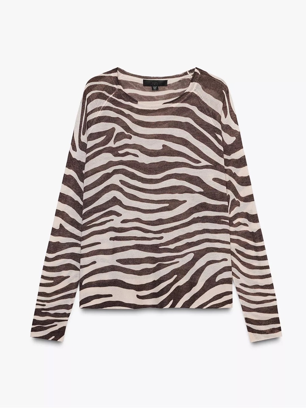 NWOT Zara fine knit zebra sweater